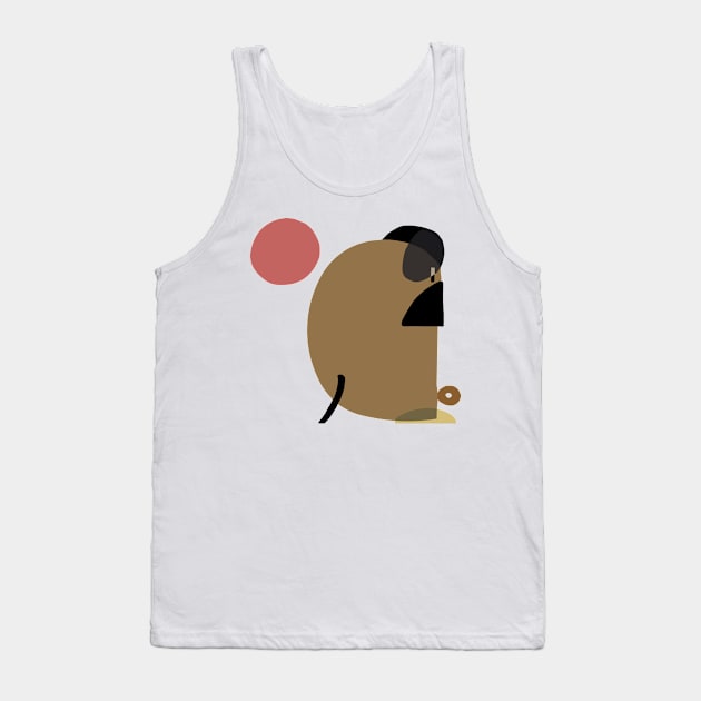 Abstract Pug Yoga Tank Top by huebucket